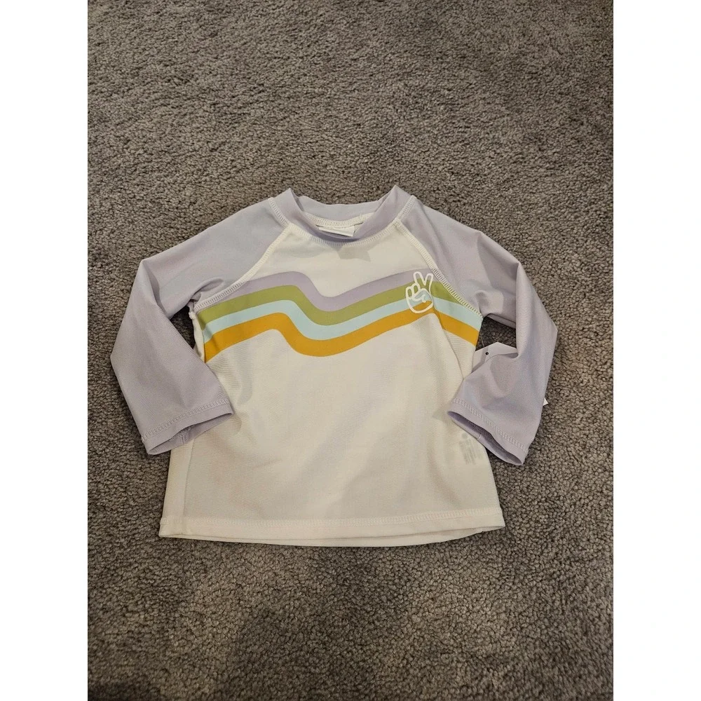 Little co baby boy swim rash guard‎ 18 mos